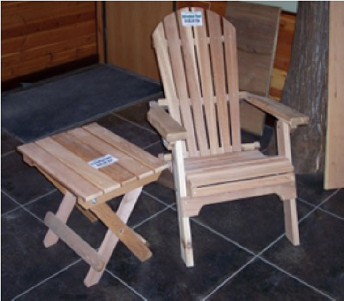 Adirondack Furniture Table And Chair