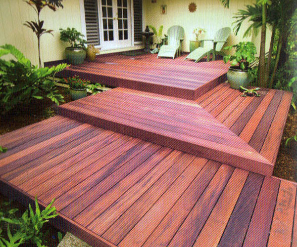 3 Tier Tigerwood Deck