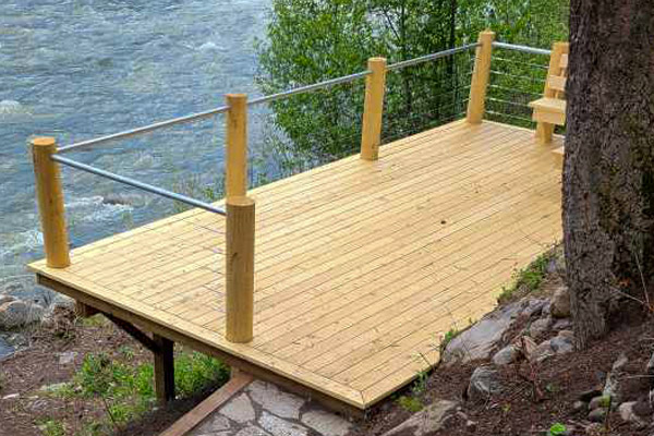 Alaskan Yellow Cedar New Deck Off River